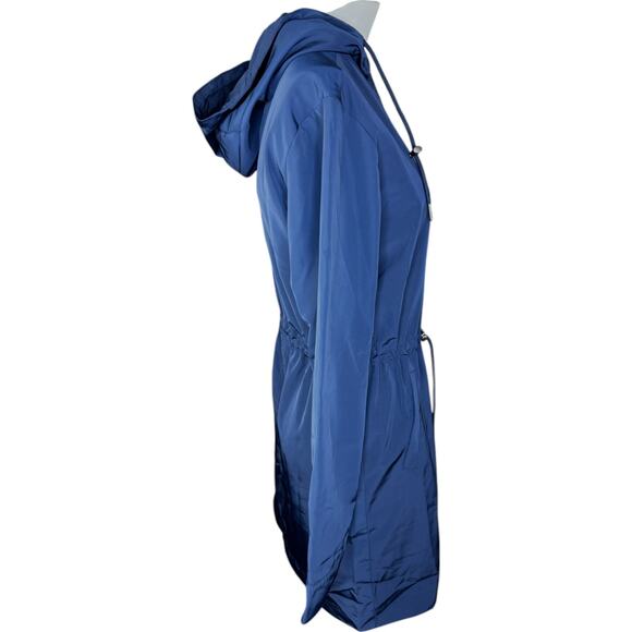 Susan Graver Regular Water Resistant Anorak Jacket with Hood Navy XX-Small NWOT - Picture 2 of 12